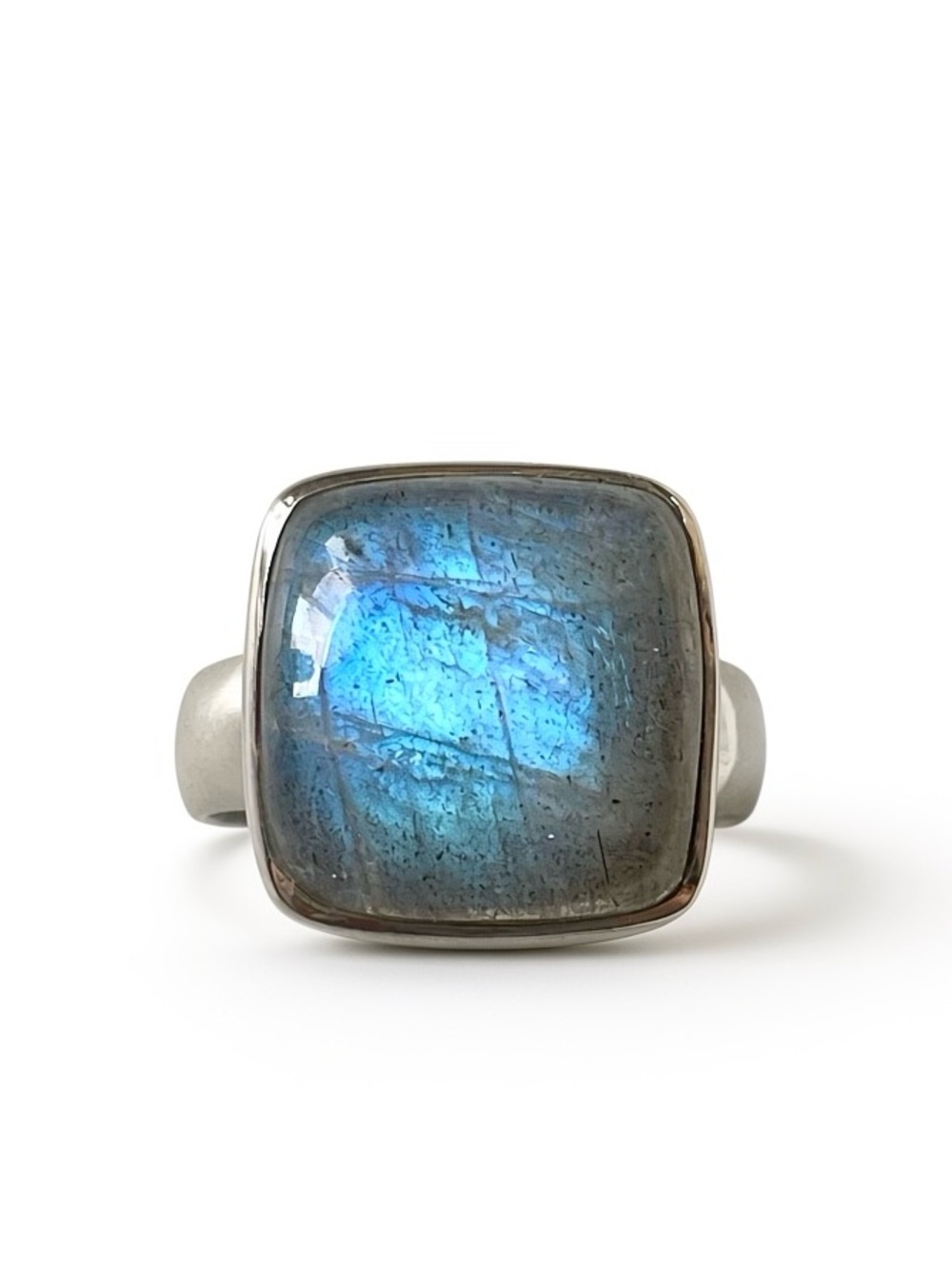 Labradorite Ring in 925 Sterling silver Heirloom ring ( US: 9)